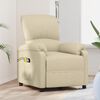 vidaXL Fauteuil électrique de massage Crème Tissu