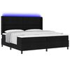 vidaXL Lit &agrave; ressort LED avec matelas Noir 200 x 200 cm tissu