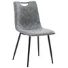 vidaXL Chaises &agrave; manger lot de 4 gris fonc&eacute; similicuir