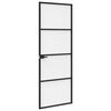 vidaXL Porte de maison 76 x 201,5 x 3,5 cm Aluminium et Verre Tremp&eacute;