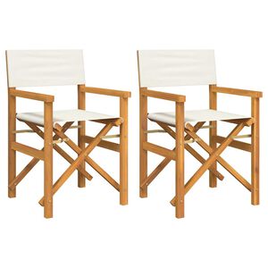 vidaXL Chaises de metteur en sc&egrave;ne pliantes lot de 2 Bois teck massif