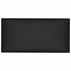 vidaXL T&ecirc;te de lit murale 12 pcs Noir 30 x 15 cm tissu