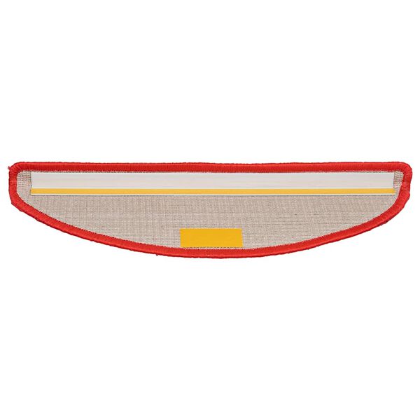 vidaXL Tapis d'escalier 20 pi&egrave;ces 56 x 17 x 3 cm Rouge Demi-rond