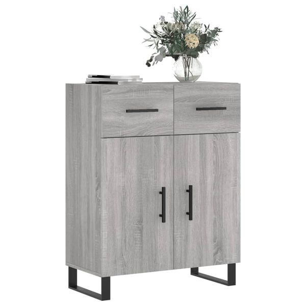 vidaXL Buffet sonoma gris 69,5x34x90 cm bois d'ingénierie