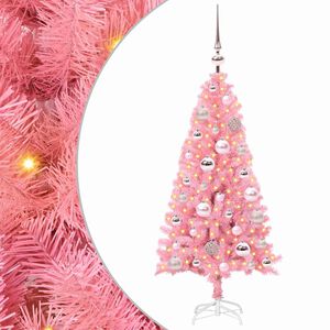 vidaXL Sapin de No&euml;l Rose 120 cm PVC
