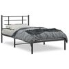vidaXL Cadre de lit métal sans matelas avec tête de lit noir 107x203cm