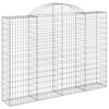 vidaXL Paniers à gabions arqués 7 pcs 200x30x140/160 cm Fer galvanisé