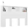 vidaXL Armoire de t&ecirc;te de lit Blanc brillant 160x19x103,5 cm