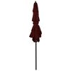 vidaXL Parasol de jardin &agrave; 3 niveaux m&acirc;t en aluminium rouge bordeaux