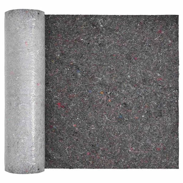 vidaXL Feutre de bassin Gris 1 x 10 m Polyester et coton