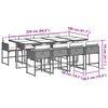vidaXL Ensemble &agrave; manger de jardin et coussins 9 pcs gris clair rotin