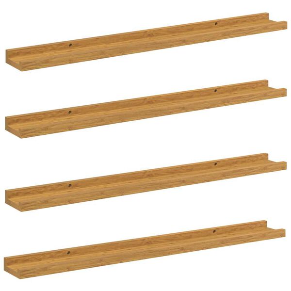 vidaXL &Eacute;tag&egrave;re Murale 4 pcs Beige 80 x 9 x 3 cm Bois d'ing&eacute;nierie