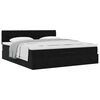VidaXL Cadre de lit ottoman avec matelas noir 180x200 cm velours