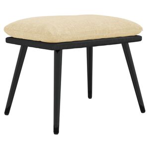 vidaXL Repose-pied Cr&egrave;me 45x29,5x35 cm Tissu et similicuir