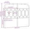 vidaXL T&ecirc;te de lit de remplacement m&eacute;tal blanc 120 cm