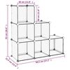 vidaXL Cubes de rangement 6 pcs Transparent PP