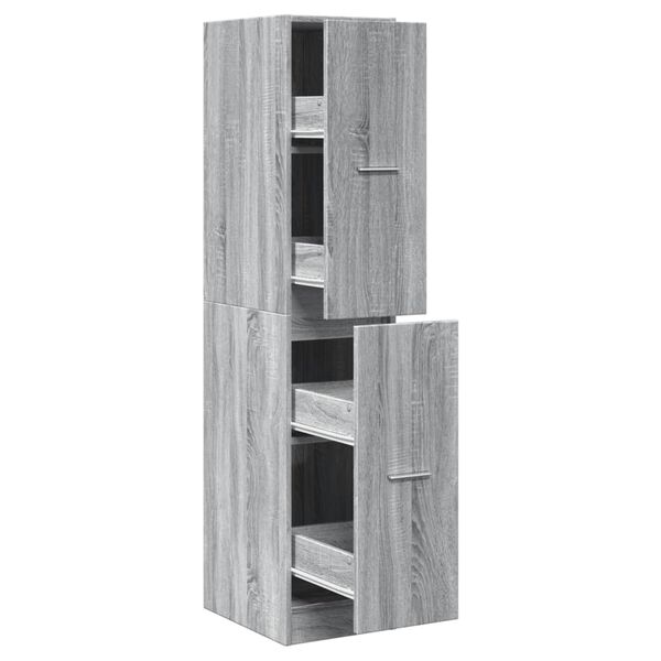 vidaXL Armoire apothicaire sonoma gris 30x41x144,5cm bois d'ingénierie