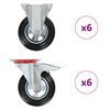 vidaXL 12 pcs Roulettes 160 mm