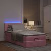 vidaXL Lit ottoman avec matelas et LED rose 80x200cm velours