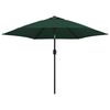 vidaXL Parasol vert 3 m m&acirc;t en acier