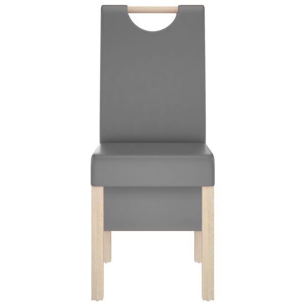 vidaXL Chaises &agrave; manger lot de 2 gris similicuir