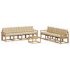 vidaXL Ensemble de canap&eacute;s d'ext&eacute;rieur 9 pc Blanc et Beige
