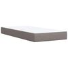 vidaXL Sommier &agrave; lattes de lit avec matelas Taupe 80x200 cm Tissu