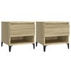 vidaXL Tables d'appoint 2 pcs Ch&ecirc;ne sonoma 50x46x50 cm Bois ing&eacute;nierie