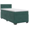 vidaXL Lit boxspring avec matelas Vert fonc&eacute; 90 x 200 cm Velours