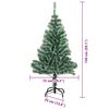 vidaXL Arbre de No&euml;l artificiel floconn&eacute; de neige avec lumi&egrave;re LED