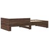 vidaXL Cadre de lit sans matelas chêne marron 75x190cm bois ingénierie