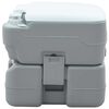 vidaXL Toilette de Camping Gris et blanc 41,5 x 36,5 x 37,5 cm
