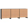 vidaXL Buffet 3 pcs Ch&ecirc;ne noir 70 x 41 x 75 cm Bois d'ing&eacute;nierie