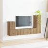 vidaXL Ensemble meuble TV 3 pcs Ch&ecirc;ne artisanal Bois d'ing&eacute;nierie