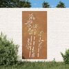 vidaXL Décoration murale jardin 105x55 cm acier corten design bambou