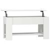 vidaXL Table basse blanc 101x49x52 cm bois d'ing&eacute;nierie