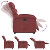 vidaXL Fauteuil inclinable électrique rouge bordeaux similicuir