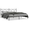 vidaXL Cadre de lit m&eacute;tal sans matelas avec t&ecirc;te de lit noir 183x213cm