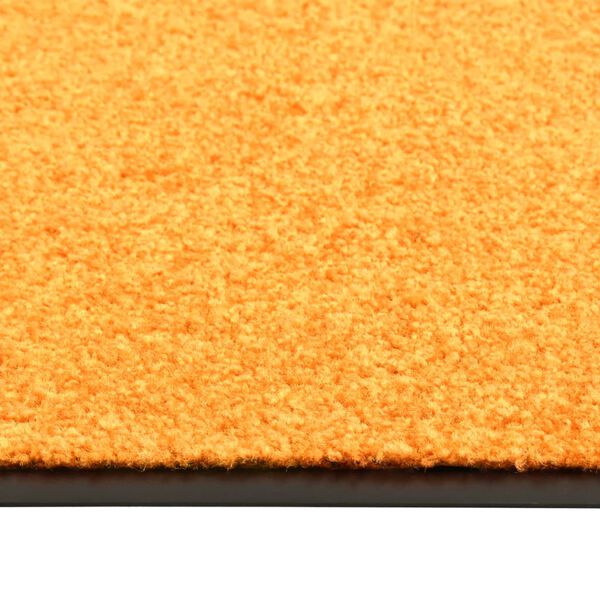vidaXL Paillasson lavable Orange 90x120 cm