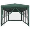 vidaXL Tente de fête avec 8 parois latérales en maille Vert 3x9 m PEHD