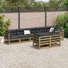 vidaXL Salon de jardin 8 pcs bois de pin impr&eacute;gn&eacute;