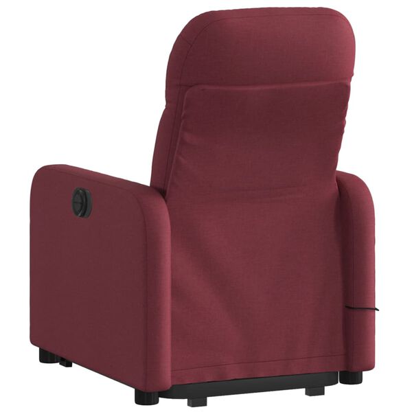 vidaXL Fauteuil inclinable de massage Rouge bordeaux Tissu