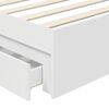 vidaXL Lit de Rangement Blanc 75 x 190 cm Bois d'ingénierie