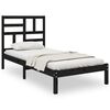vidaXL Cadre de lit sans matelas noir bois massif 90x190 cm
