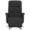 vidaXL Fauteuil inclinable avec repose-pieds noir tissu