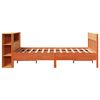 vidaXL Lit biblioth&egrave;que sans matelas cire marron 140x200 cm pin massif