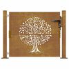 vidaXL Portail de jardin 100x100 cm en acier Corten avec motif arbre