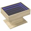 vidaXL Table basse avec LED ch&ecirc;ne sonoma 70x50x45 cm bois d'ing&eacute;nierie
