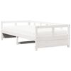 vidaXL Lit de jour avec matelas blanc 90x200 cm bois de pin massif