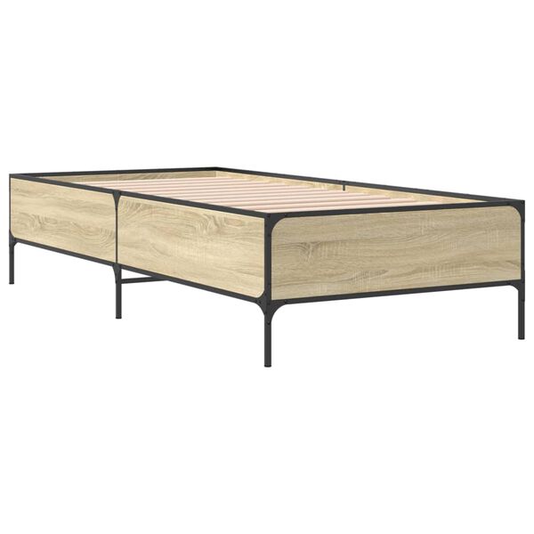 vidaXL Cadre de lit sans matelas ch&ecirc;ne sonoma 90x190 cm